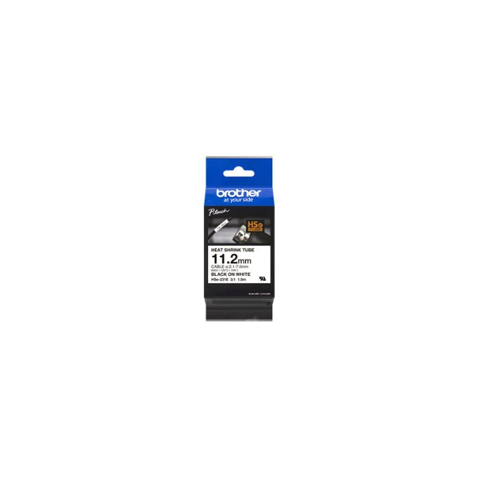 Rubans thermo rétractable, 11.2mm-1.5m Noir/Blanc