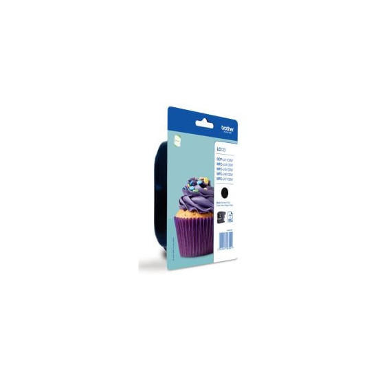 Cartouche d'encre blister noire LC123BK