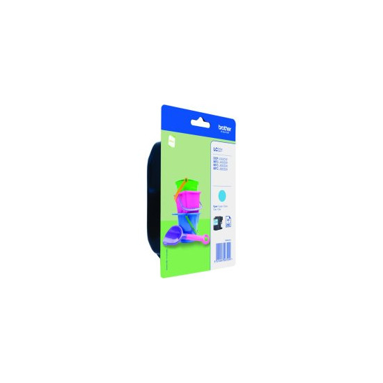 Cartouche d'encre cyan sous blister LC221C