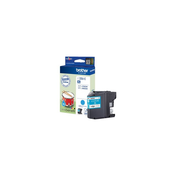Cartouche d'encre cyan blister LC22UCBP