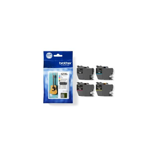Pack de 4 cartouches d'encre LC421XLBK/C/M/Y