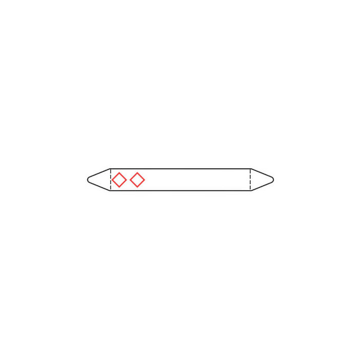 Rouleau marq. tuyau blanc picto 52x450mm 130 étiq.