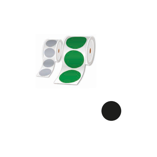 Rouleau pastilles prédéc. noir Ø 50mm 500 étiquet.