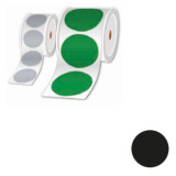 Rouleau pastilles prédéc. noir Ø 100mm 250 étiq.