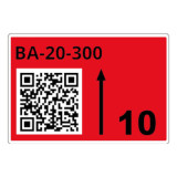 Rouleau d'étiq. racks rouges B 70x110mm 260 étiq.