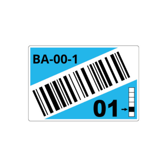 Rouleau d'étiq. racks bleues A 90x110mm 260 étiq.
