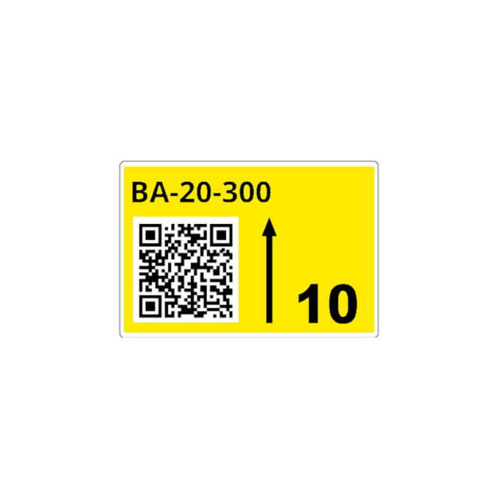 Rouleau d'étiq. racks jaunes B 55x85mm 340 étiq.