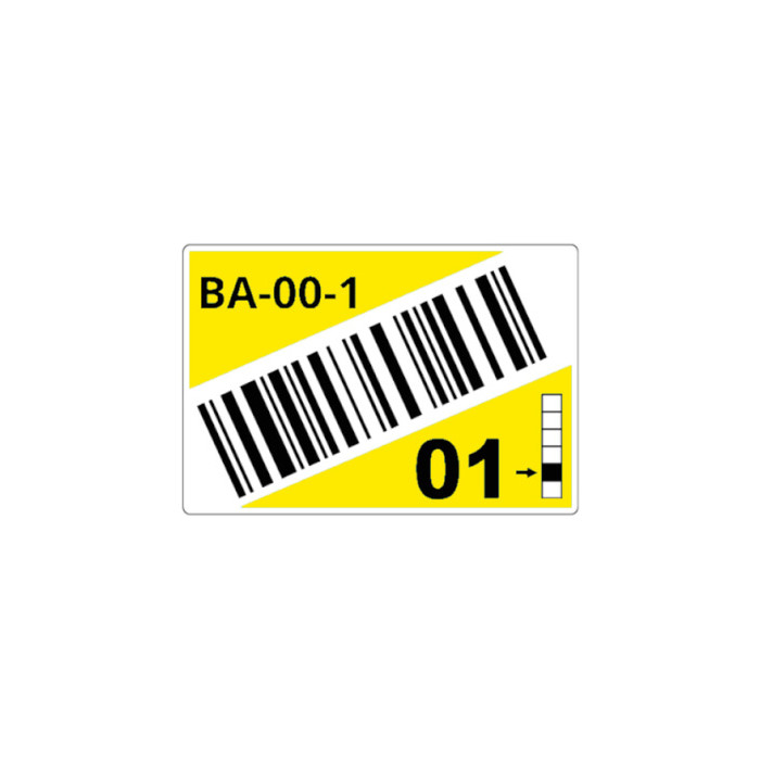 Rouleau d'étiq. racks jaunes A 70x110mm 260 étiq.