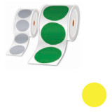 Rouleau pastilles prédéc. jaune Ø 100mm 250 étiq.