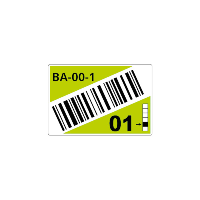 Rouleau d'étiq. racks vertes A 55x85mm 340 étiq.
