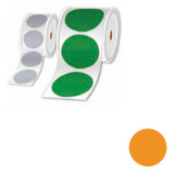 Rouleau de pastilles Orange Ø 25mm par 1000 étiq.