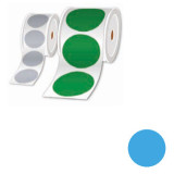 Rouleau pastilles prédéc. bleuciel Ø100mm 250étiq.