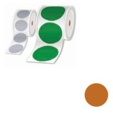 Rouleau pastilles prédéc. marron Ø100mm 250 étiq.