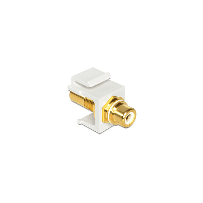 Embase Keystone RCA femelle RCA fem. blanc gold