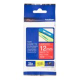 Ruban TZ laminé 12mm blanc / rouge brillant