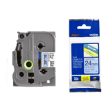 Ruban TZ laminé 24mm noir / bleu