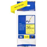 Ruban TZ laminé flexible 36mm Noir/Jaune