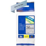 Ruban TZEM laminé 36mm Noir/Mat argent