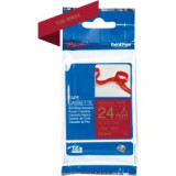 Ruban TZERW54 24mm or / bordeau tissu non adhésif