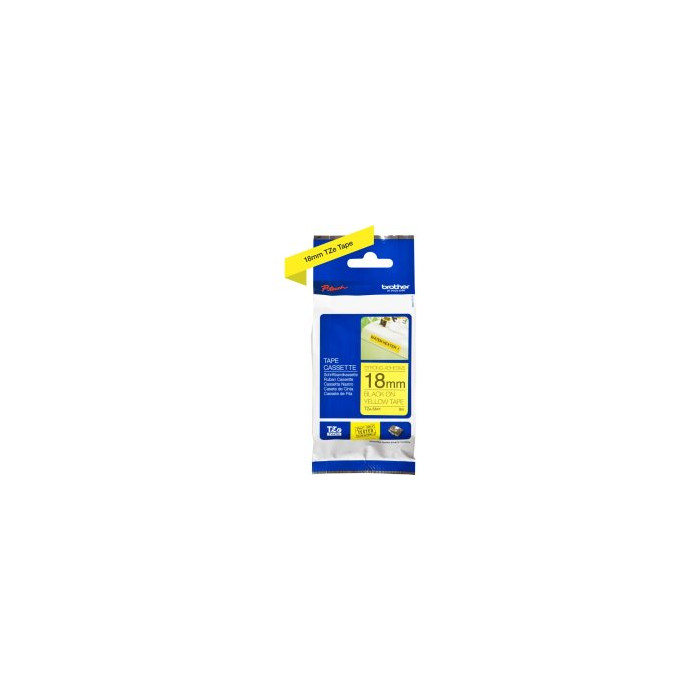 Ruban TZES Adhésif puissant 18mm Noir/Jaune