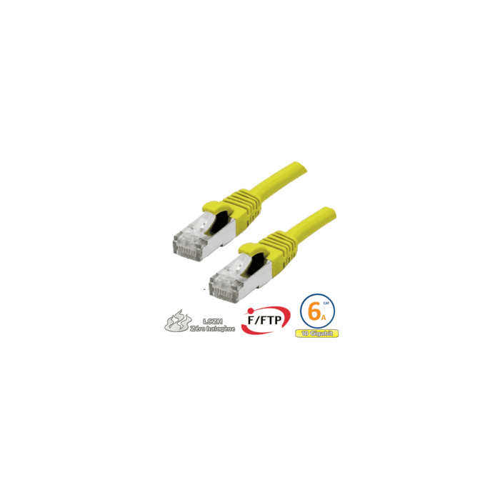 Cordon RJ45 Cat 6a F/FTP Primacy LSZH 3m jaune
