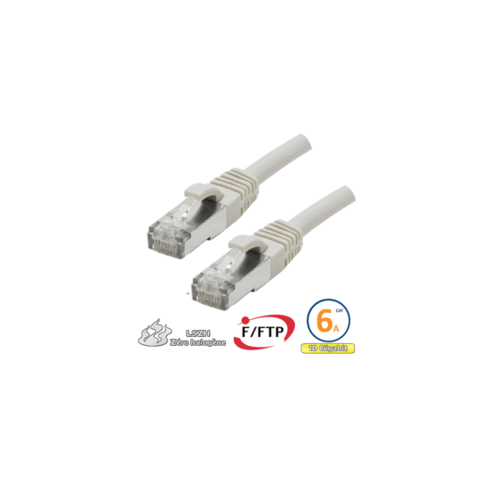 Cordon RJ45 Cat 6a F/FTP Primacy LSZH 15m beige