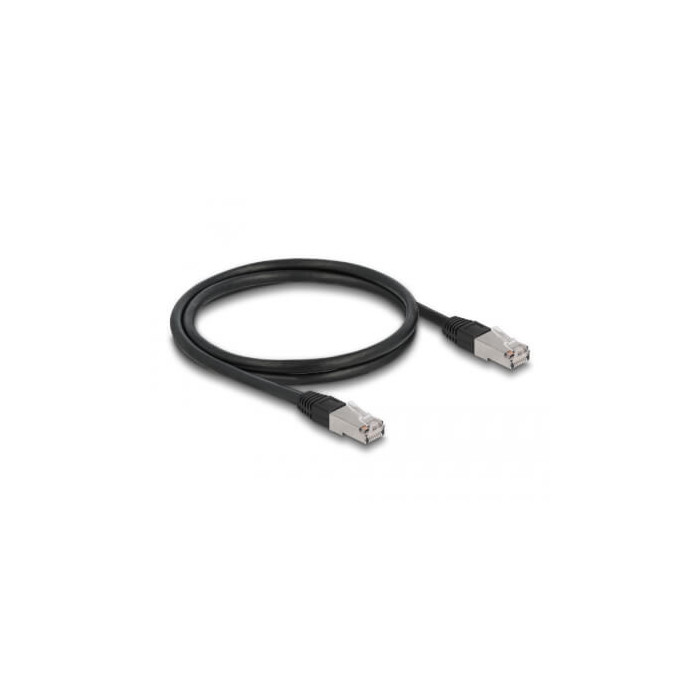 Cordon RJ45 Cat 6a outdoor LSZH S/FTP 1m noir