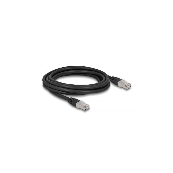 Cordon RJ45 Cat 6a outdoor LSZH S/FTP 3m noir