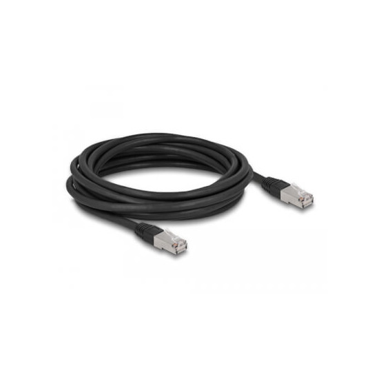 Cordon RJ45 Cat 6a outdoor LSZH S/FTP 5m noir