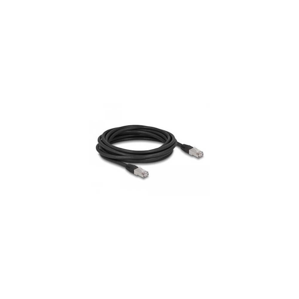 Cordon RJ45 Cat 6a outdoor LSZH S/FTP 5m noir