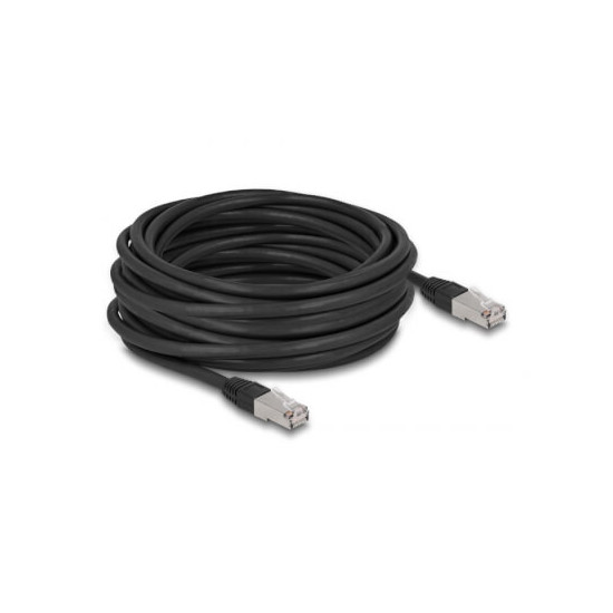 Cordon RJ45 Cat 6a outdoor LSZH S/FTP 10m noir