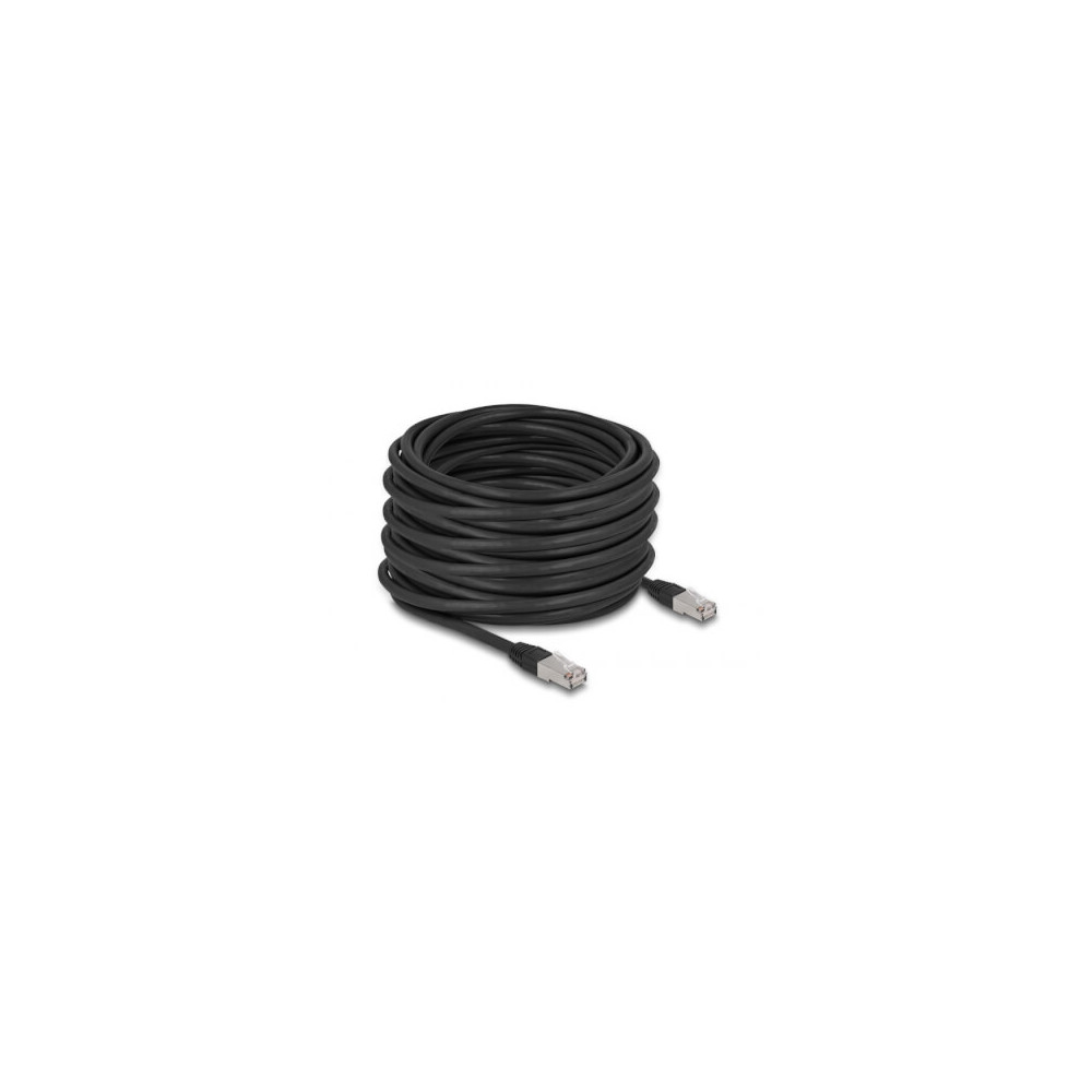 Cordon RJ45 Cat 6a outdoor LSZH S/FTP 20m noir