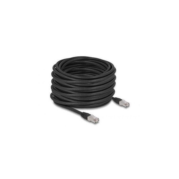 Cordon RJ45 Cat 6a outdoor LSZH S/FTP 20m noir
