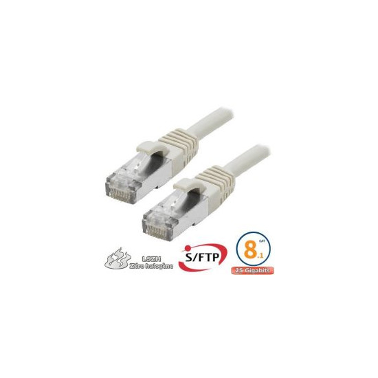 Cordon RJ45 Cat 8.1 S/FTP Primacy LSZH 5m beige