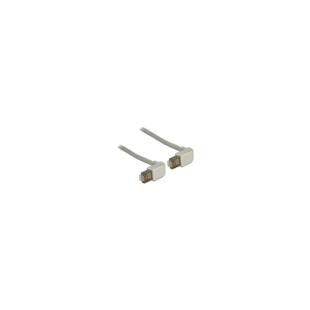 Cordon RJ45 Cat 5e S/FTP coudé / coudé 1m beige