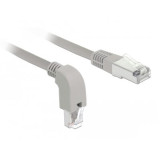 Cordon RJ45 Cat 6a S/FTP coudé B/ droit 1m beige