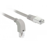 Cordon RJ45 Cat 6a S/FTP coudé B/ droit 2m beige