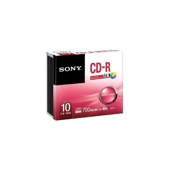 Pack de 10 CD-R 48X 700Mb boitier slim