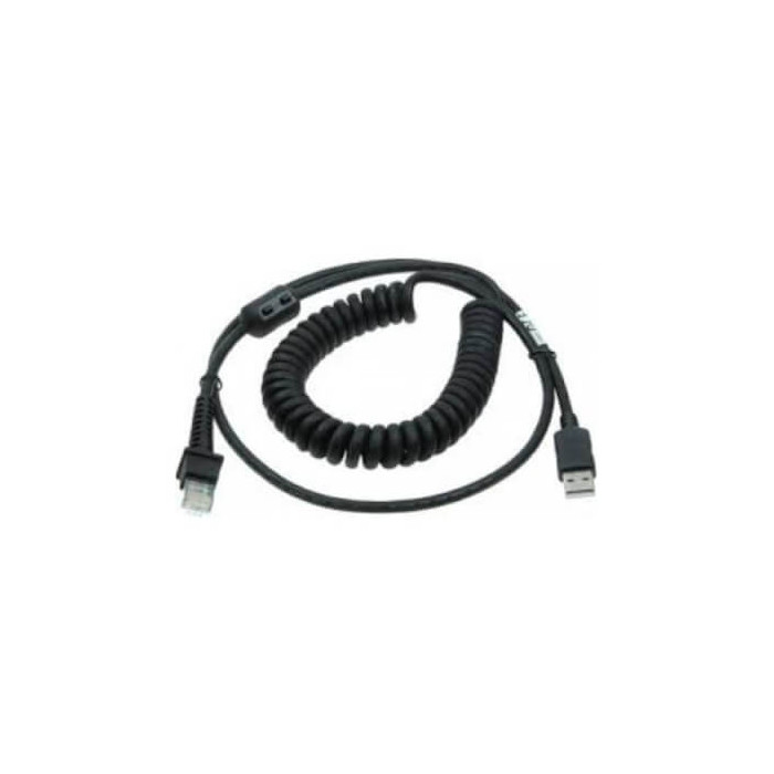 Cordon avec spirale 2,4m noir USB Datalogic