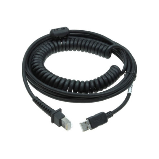 Cordon avec spirale 5m noir USB Datalogic