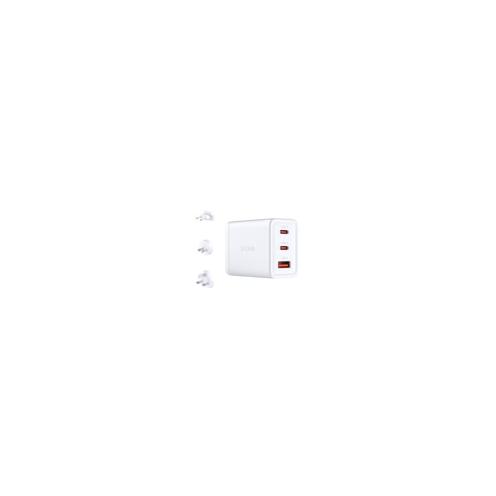 Chargeur USB GaN 65W Rapide 2 USB-C et 1 USB-A