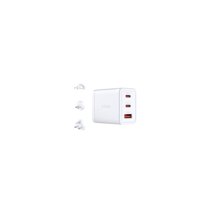 Chargeur USB GaN 65W Rapide 2 USB-C et 1 USB-A