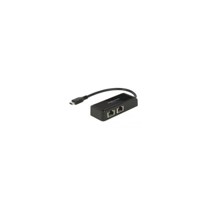 Adaptateur ethernet USB Type C 3.1 2x Giga noir