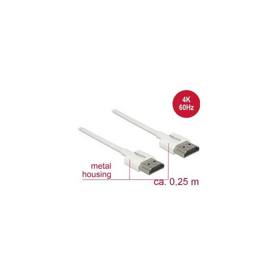 Câble vidéo Premium HDMI High Speed 3D 4K 0,25m