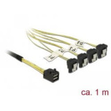 Cable Mini SAS HD SFF-8643 4 xSata 7 coudé 1m