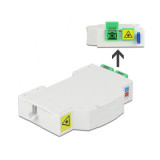 Adaptateur fibre rail Din 2xSC/APC Simplex Monom.