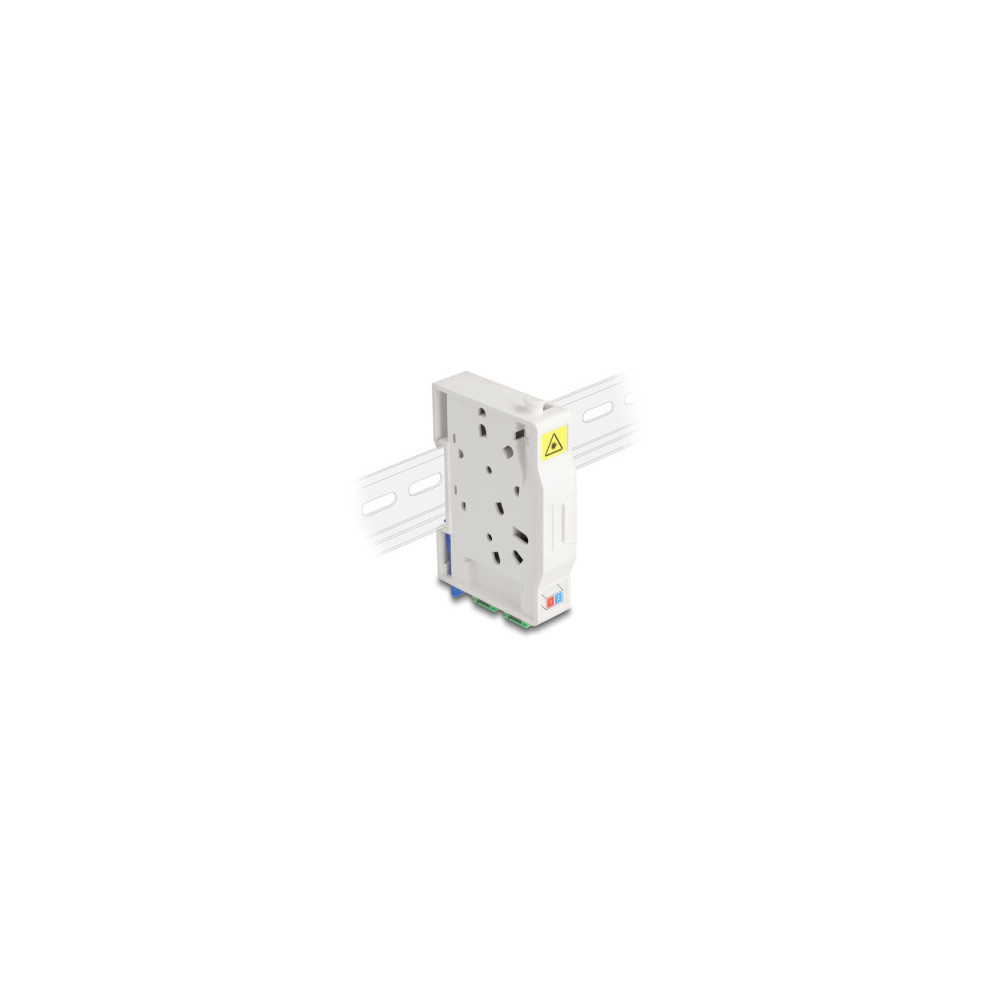 Adaptateur fibre rail Din 2xSC/APC Simplex Monom.