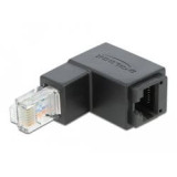 Adapt RJ45 mâle coudé bas RJ45 femelle cat6 UTP