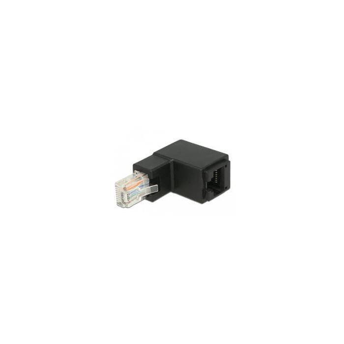 Adaptateur RJ45 M/F coudé 90° Cat6 UTP
