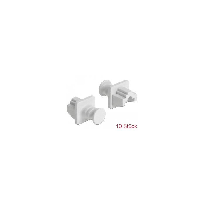 Pack de 10 obturateurs pour port RJ45 blanc